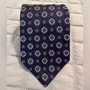 Brooks Brothers “346” Blue With Small Diamond Squares Silk Tie Made in USA